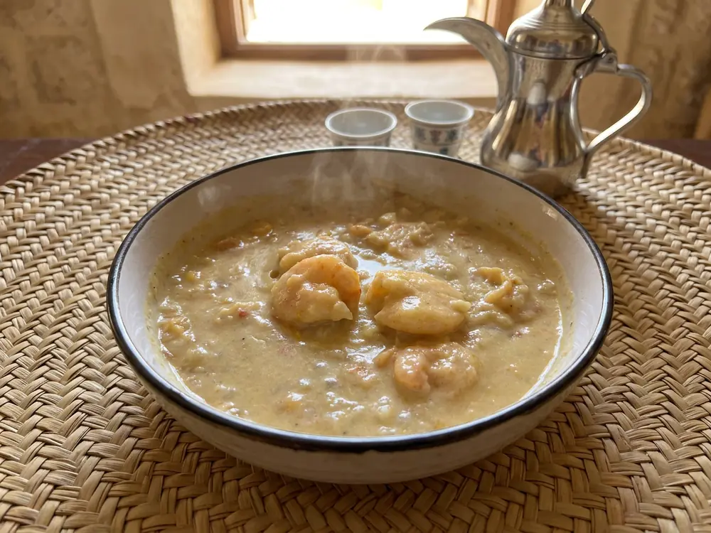شوربة روبيان بالهريس