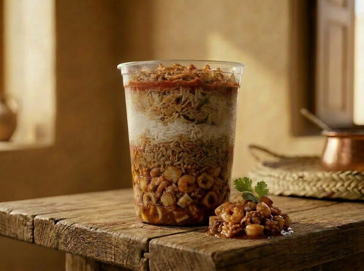 منكوسة كبسة مأكولات بحرية