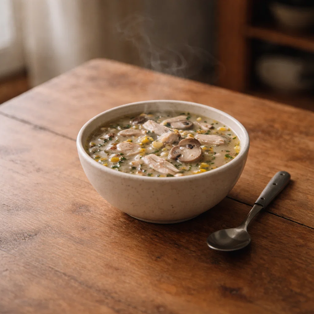 شوربة دجاج بالمشروم (كبير)